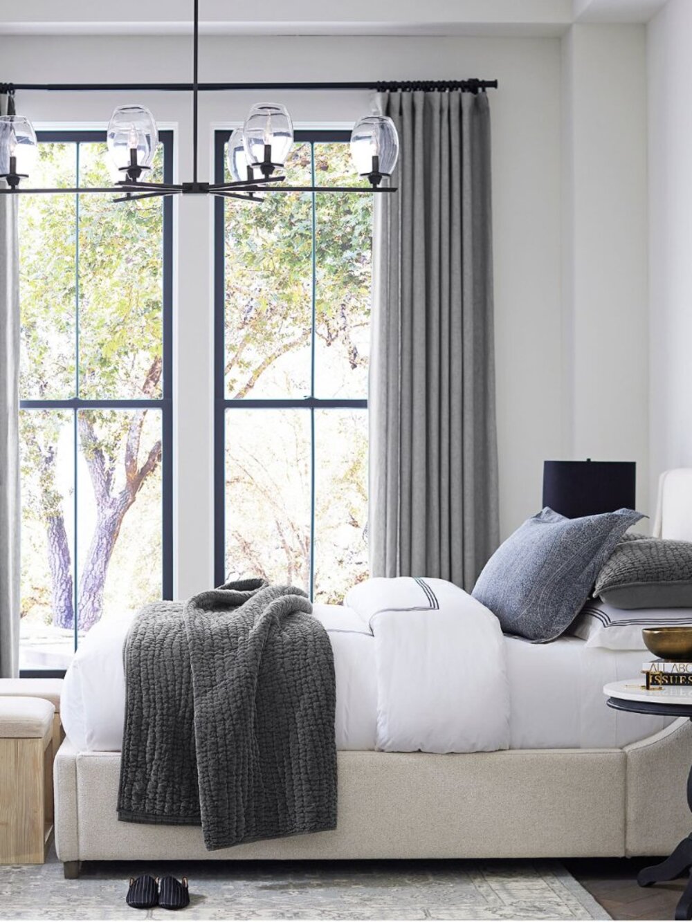 Pottery Barn Linen Curtains 100X108. Belgian Flax Blackout